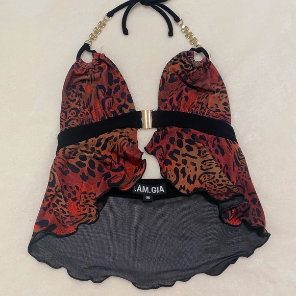 I.AM.GIA Aphea Top Size M Animal Print - Picture 2 of 5